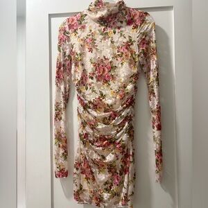 Vici Dolls Women’s Lace Floral Long Sleeved Mini Dress